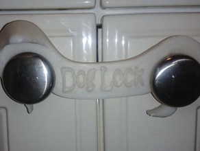 dog lock - simple complex creature doglock door kitchen 3d print model - Mito3D