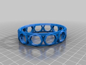mis personalizado pulsera de designerhexagon braclet las pulseras 3d print model - Mito3D