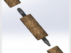 tiki tornavida Anahtarlık kafa el aletleri 3d print model - Mito3D
