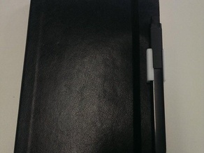 fustagno libro clip soddisfare talpa pelle su penna moleskine pen 3d print model - Mito3D