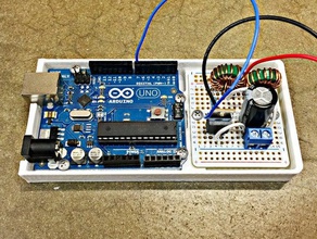basic tray arduino + adafruit 1 4 perma-proto board electronics perma proto accessory case mount diy 3d print model - Mito3D
