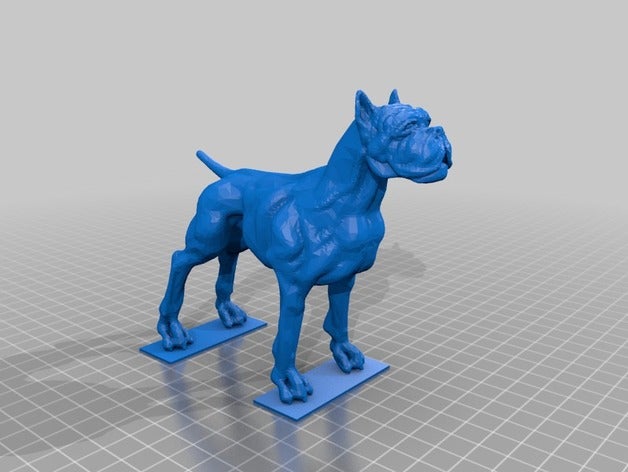 bulldog v2 plataforma adicionado animais bul buldog touro cão estátua 3D print model - Mito3D