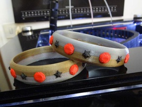 4 couleur bracelet les bracelets couleurs d'impression 3d unique hotend chemin de flux condensateur multicolore impression 3d print model - Mito3D