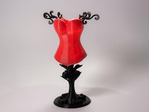 vintage jewelry stand corset hanger lamp led light old patterns ring 3d print model - Mito3D
