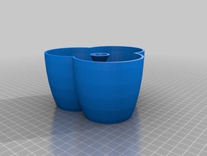 plant pot & dish customized 3d print model - Mito3D