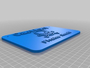 mis piratas signo signos y logotipos personalizado 3d print model - Mito3D