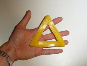 symmetric penrose triangle math impossible objects inventor tutorial 3d print model - Mito3D