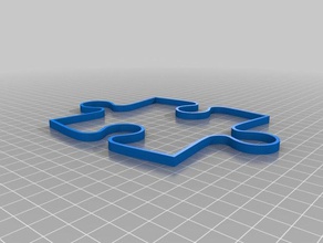 puzzle piece cookie cutter kitchen & dining 3d print model - Mito3D