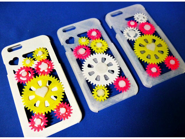 iphone 6 & plus gear case mobile phone cover engineer engineers gears remixchallenge 3D print model - Mito3D