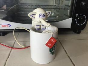 elefante chá cozinha e sala de jantar animatronic countertopchallenge saquinho titular 3d print model - Mito3D