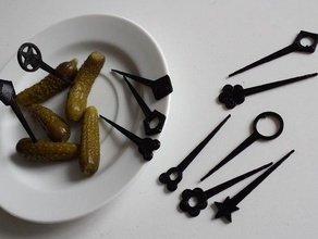 conjunto de cura abolladuras - palillos dientes cocina y comedor countertopchallenge 3d print model - Mito3D