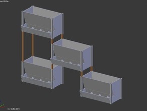 Arbeitsplatte Modulares Garten Pflanzer Küche und Esszimmer 3d print model - Mito3D