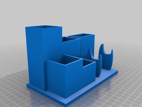 organizer cell phone stand office desk 3d print model - Mito3D