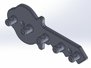 porte chiavi in forma di chiave violino organizzazione 3d print model - Mito3D