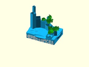 auto irrigazione giardino delle erbe spezie spazio cucina & sala da pranzo countertopchallenge selfwateringcontainer 3d print model - Mito3D