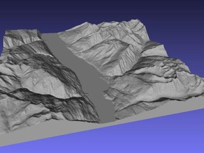 johnson ' s landing bc, Kanada lernen 3d-Karte Geodäsie Geographie Karte Berg Topographie relief relief-Karte 3d print model - Mito3D