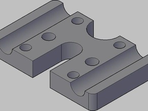 mendelmax 15 end motor clamp 10mm rods 3d printer parts lm10uu 3d print model - Mito3D