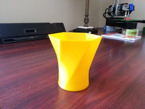 hex espiral da copa cozinha e sala de jantar taça bebida beber bebidas hexágono vaso 3d print model - Mito3D