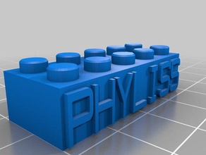 özelleştirilmiş lego blok kolye anahtarlığım inşaat oyuncaklar 3d print model - Mito3D