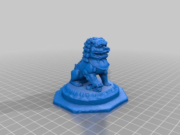 ming dogfoo Hund Kunst Skulptur 3D print model - Mito3D