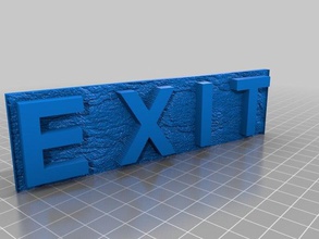 exit sign 3d printing 3d print model - Mito3D