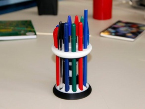 reloj de arena portalápices la oficina pluma lápiz portapenne 3d print model - Mito3D