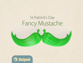 süslü bıyık st patrick günü kostüm yüz moda şenlikli komik tatil shamrock Patrick ' s day giyilebilir 3d print model - Mito3D