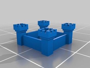 simple castle design 3d printing 3d print model - Mito3D