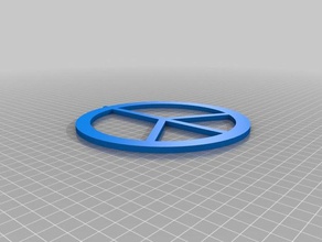 meine angepasste groovy peace-Zeichen Schilder & logos kundengebundene 3d print model - Mito3D