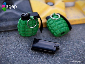 lighter case hand grenade shaped tools decoration 3d print model - Mito3D
