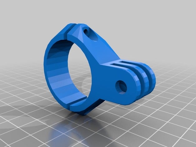 braçadeira de 31,9 para a frente montagem câmera personalizado 3D print model - Mito3D