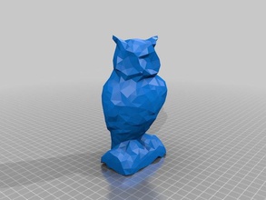 chouette décimé les animaux 3d print model - Mito3D