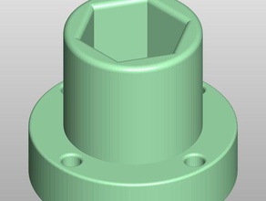 flanschmutter aufnahme 3d-Drucker Teile 3d-drucken flansch mutter ossilampe reprap tr10 tr10x3 tr8 3d print model - Mito3D