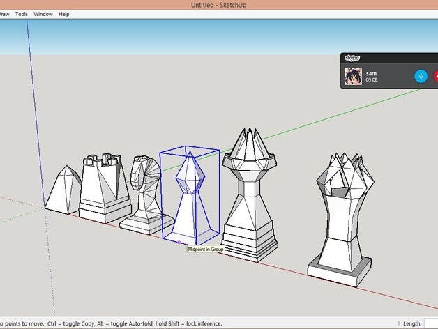 jogo de xadrez 3D print model - Mito3D