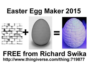 easter egg maker 2015 decor displacement map imagetodata image array openscad stupid tool 3d print model - Mito3D