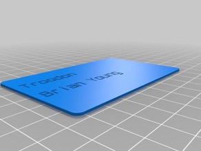 meu customiztrooodeed de texto do cartão organização personalizado 3d print model - Mito3D