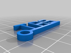 klasik tas Anahtarlık özelleştirilmiş 3d print model - Mito3D