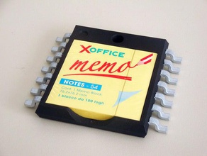 post-it holder chip computer integrated circuit 3d print model - Mito3D