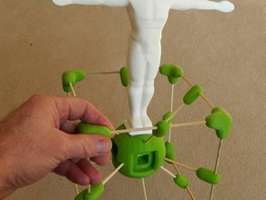 le Mann-statue Bambus-Spieße cube Skulpturen Bambus Mann Spieße statue 3d print model - Mito3D