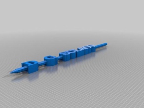 mi texto personalizado titular de un lápiz signos y logotipos 3d print model - Mito3D