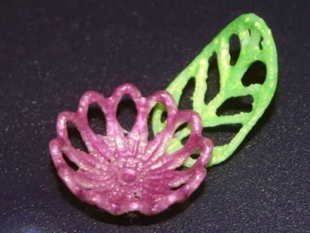 quotidien boucle d'oreille 58 lac de la fleur d'autres des boucles d'oreilles rose 3D print model - Mito3D