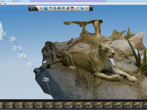 león de captura a los animales 123d catch la academia california ciencias leona 3d print model - Mito3D