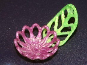 daily earring 58 lake flower other earrings rose 3d print model - Mito3D