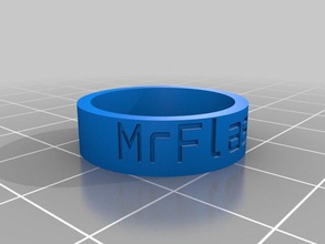meu personalizados anel mrflash67 texto anéis 3d print model - Mito3D