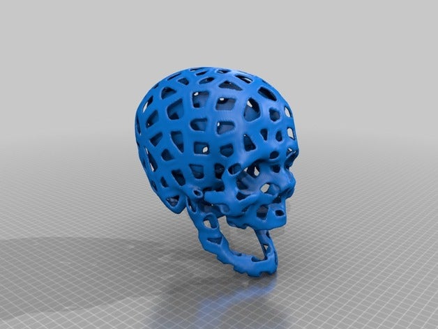 voronoi crânio cerebral quarto scans e réplicas de 3D print model - Mito3D