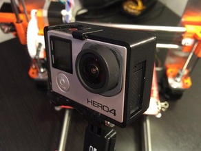 gopro hero 4 housing camera black frame mount quick print remix 3d print model - Mito3D