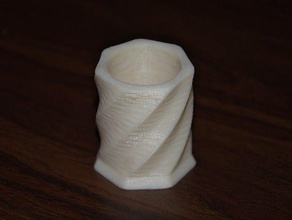 shot glass 7 sides twisted other game piece 3d tablero 3d print model - Mito3D