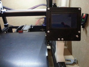 simple lcd holder mendelmax 2 3d printer parts full graphic lcdholder makerstoolworks 3d print model - Mito3D
