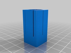 tube carré d'expansion bouchon 3d de l'imprimante pièces freecad 3d print model - Mito3D