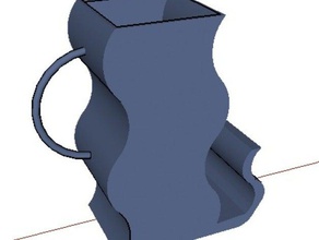 pitcher & sponge holder countertopchallenge kitchen dining 3d print model - Mito3D